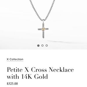 David Yurman Petite X Cross Necklace